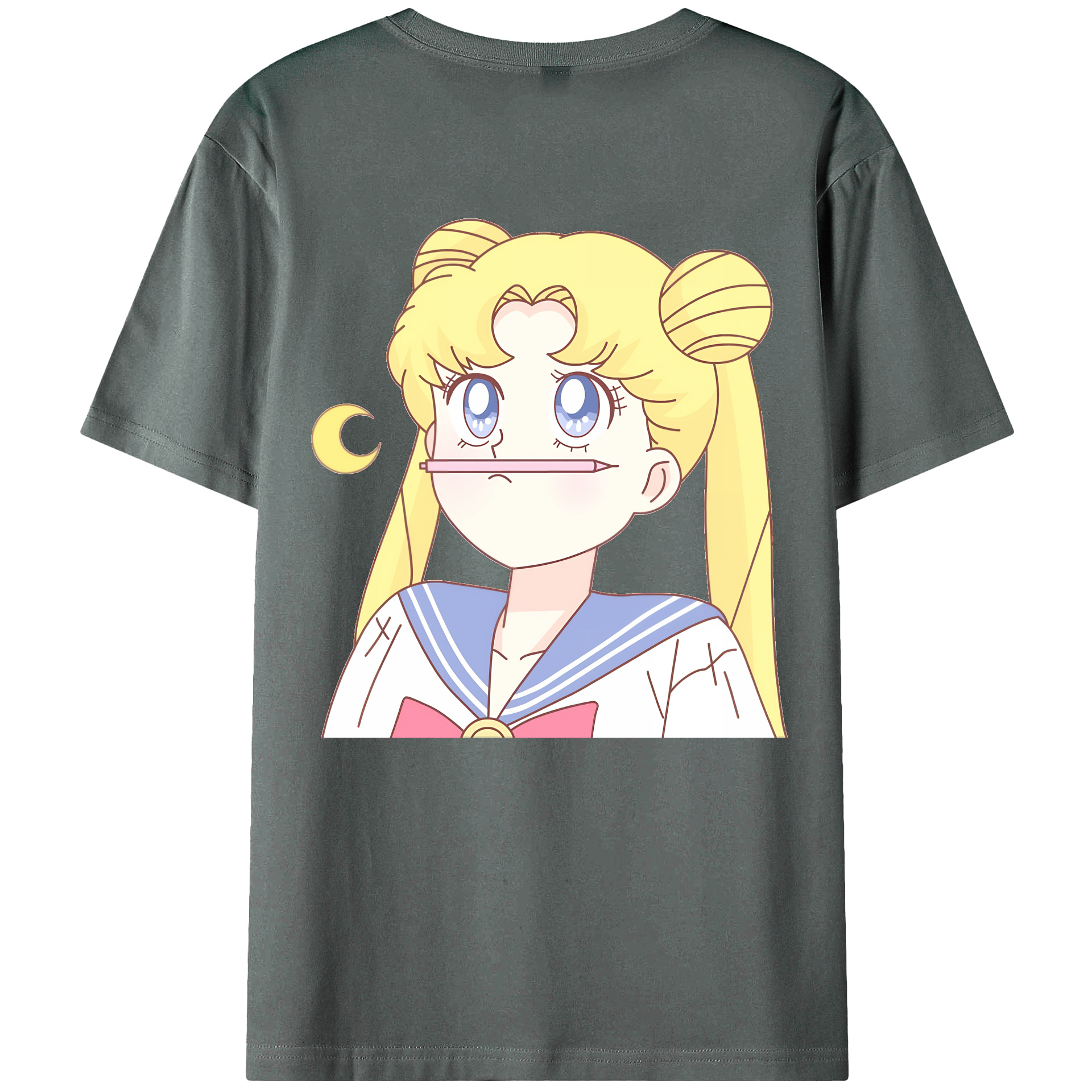 （画像用） 美少女戦士セーラームーン 愛野 美奈子 あいの みなこ Sailor Moon Aino Minako 綿100％ メンズ半袖Tシャツ（バックプリント） 通気性